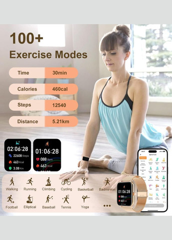 Смарт-годинник LadyStyle – стильний розумний годинник з дзвінками, крокоміром та моніторингом здоров'я для айфон та андроїд Smart (332171240)