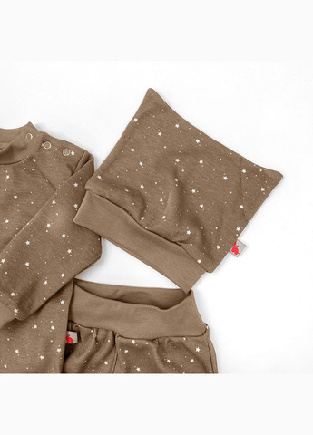 Коричневый демисезонный детский комплект mocco 3в1 Tunes