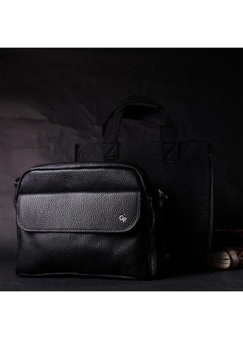 Сумка кросс-боди через плечо для телефона и для документов женская из натуральной кожи маленькая Черный 37282 Grande Pelle (353690174)