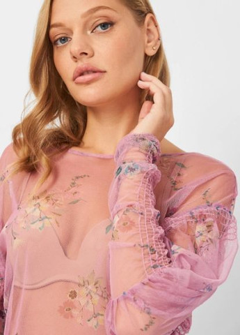 Розовая летняя блуза Zara