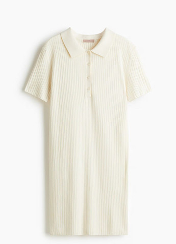 Кремова кежуал сукня H&M однотонна