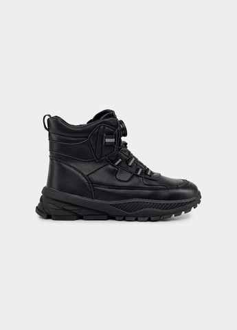 Черные зимние ботинки для мальчиков цвет черный цб-00234810 Kimboo