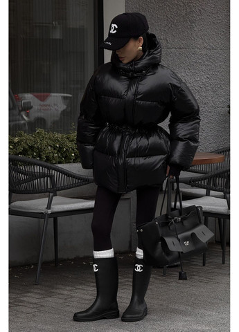 Чорний зимній Пуховик Jadone Fashion