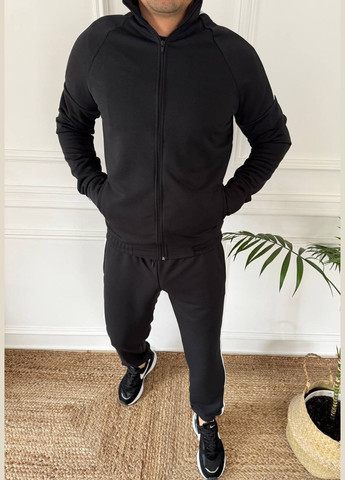 Чорний демісезонний стильний спортивний костюм Adelante