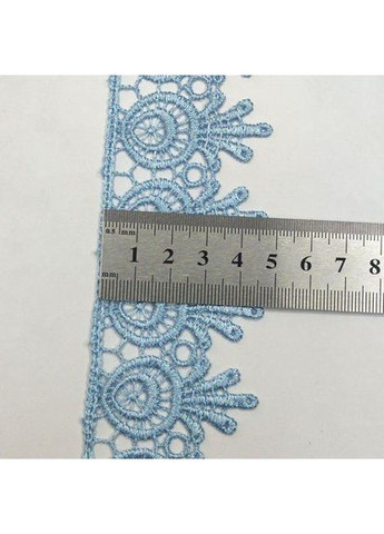 (1 метр) Кружево макраме 5 см цвет - голубой (26М-H1931М-9) Plus-plus (352743693)