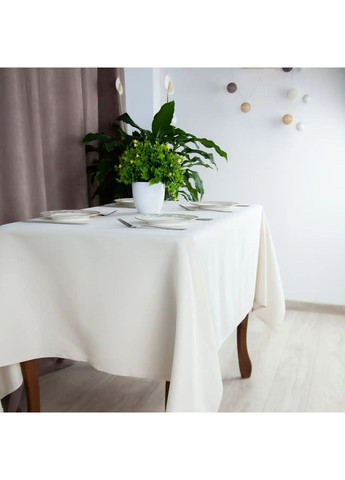 Водовідштовхуюча скатертина 150*150 см Молочна (26020150150) ТЕП (364100180)