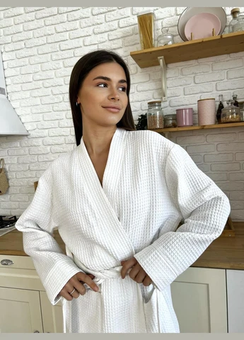 Жіночий довгий вафельний халат з кишенями (cosy825683) Cosy (395419761)