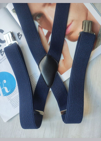 Мужские подтяжки темно-синие Х образные No Brand (330775029)