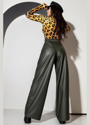 Брюки-палаццо из эко-кожи TOTALFIT E2-K36 green (299024045)