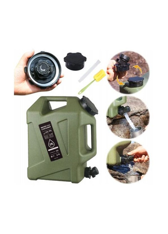 Бутыль Канистра 19 л для воды с краном и ручкой, зеленая, PET-TG 19L ViO (372459557)