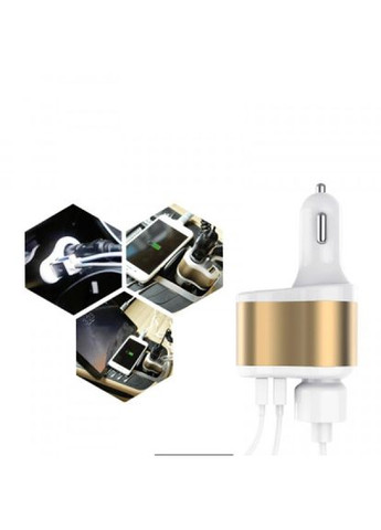 Зарядний пристрій CC303 2 USB 2.1A Gold / White (CC-303-GDWH) XoKo cc-303 2 usb 2.1a gold / white (268143678)