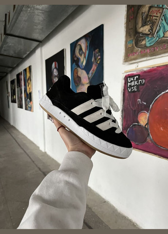 Чорні Осінні кросівки чоловічі і жіночі adidas adimatic black white | адідас адіматік чорні білі No Brand