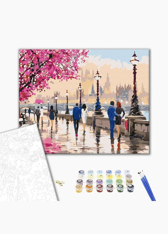 Картина за номерами Прогулянка романтичним Лондоном Пейзаж природа міста Пари 40х50см розпис по полотну BS52784 Brushme (308987979)