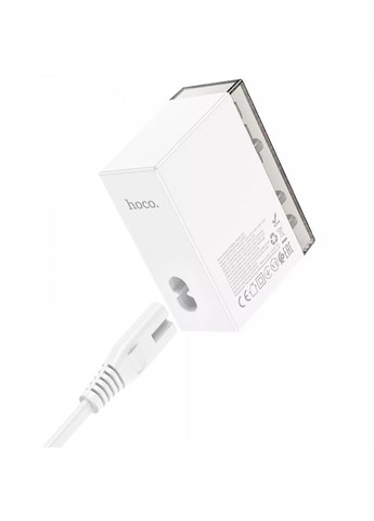 Мережевий зарядний пристрій N36 GaN 65W з 6 портами (3×USB-C + 3×USB-A) Hoco (361944434)