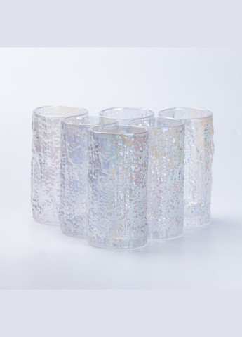 Набір склянок із товстого скла Wood 6 штук по 350 мл, хамелеон Yiwu (322503829)