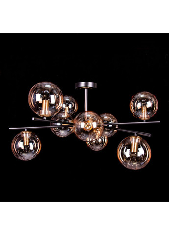 Потолочная люстра в стиле ЛОФТ на 9 лампочек 29230/9 BK/BK+copper No Brand (352229424)