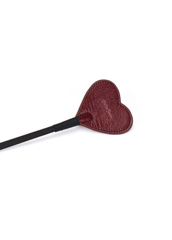 Шлепалка сердечко Wine Red Riding Crop with Heart Shape Tip натуральная кожа БДСМ аксессуар Liebe Seele (302297775)