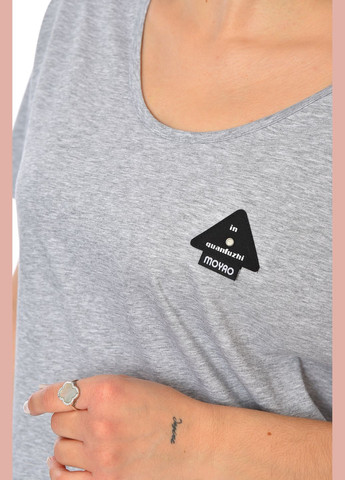 Футболка женская серого цвета Let's Shop - (305196818)