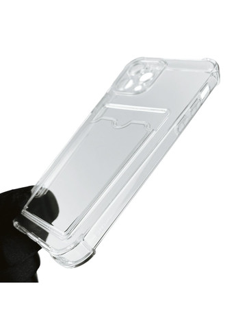 Чехол для iPhone 12 Pro с бронь углами с карманом для визиток карточек k-pop на айфон 12 про прозрачный Apple (366022716)