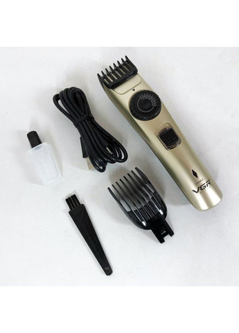 Машинка для стрижки волосся бездротова V-031, тример для бороди вусів 2 насадки, окантувальна машинка VGR (366238781)