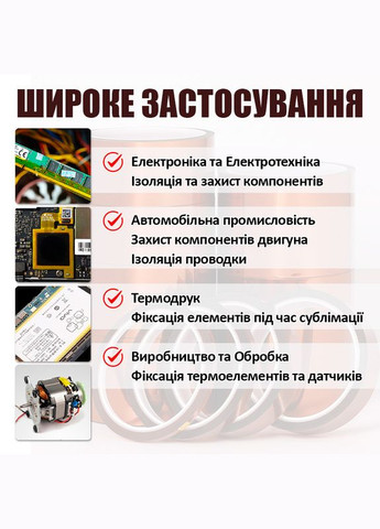 Термостійкий скотч каптоновий / довжина 33 м / ширина 80 мм MaYuan (323016849)