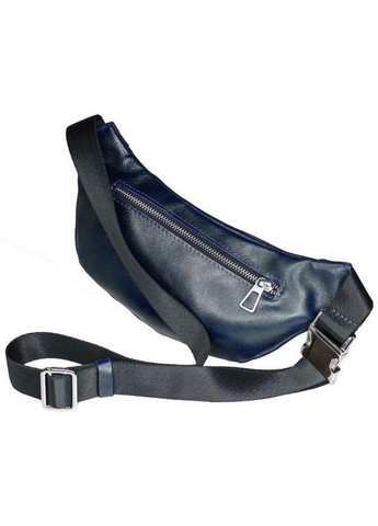 Сумка на пояс через плече жіноча із натуральної шкіри середня Синій 37979 Grande Pelle (355245384)