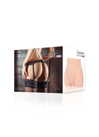 Мастурбатор-полуторс Cherry, два входи: вагіна і попка Kokos (317405646)