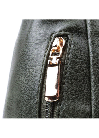 Стильна слінг сумка для жінок з екошкіри 22745 Зелений Vintage (303877364)