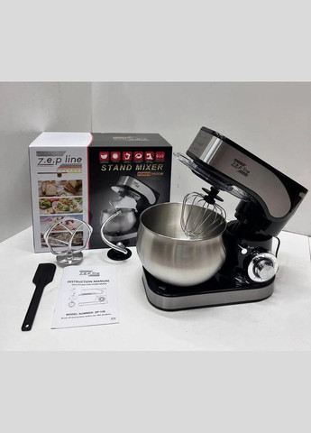 Стационарный миксер тестомес 4в1 ZP-137 с металлической чашей планетарное вращение 7л 3400Вт Zepline (326811598)