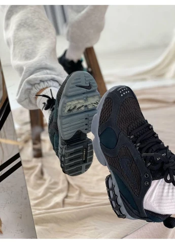КРОССОВКИ ЖЕНСКИЕ NIKE X STUSSY AIR ZOOM SPIRIDON CAGE BLACK НАЙК СТУСИ ЧЕРНЫЕ No Brand чёрные демисезоны (390651083)