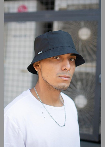 Чоловіча чорна панамка Logo Black Without (326597232)