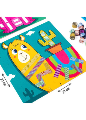 Набір для творчості Sticky strips "Лама" VT4433-04 Укр Vladi toys (317044716)