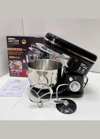 Планетарний міксер ZP-9832 5 л 3500 Вт Чорний Zepline (333193700)