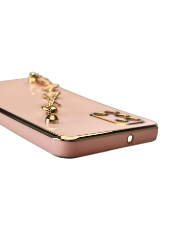 Чехол для телефона Galaxy A31 (SM-A315F) женский с ремешком с украшениями и золотой окантовкой на а31 пудровый gs1 Samsung (366229883)