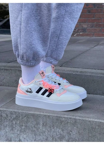 КРОССОВКИ ЖЕНСКИЕ ADIDAS FORUM BONEGA X HELLO KITTY АДИДАС ФОРУМ No Brand комбинированные демисезоны (390652378)