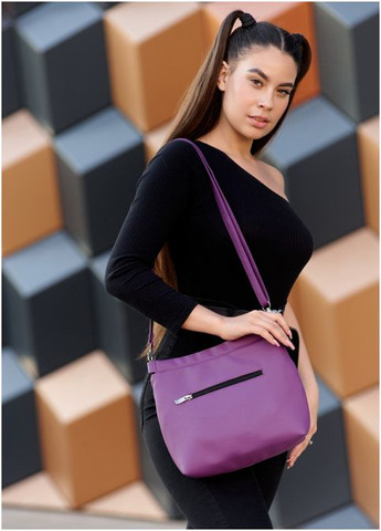 Сумка женская через плечо из экокожи кросс-боди Rose SRN Фиолетовая (3653-97736) Sambag (302009293)