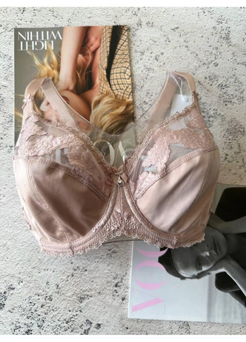 Пудровий бюстгальтер для грудей великого розміру на чашку f пудра Lanny Mode