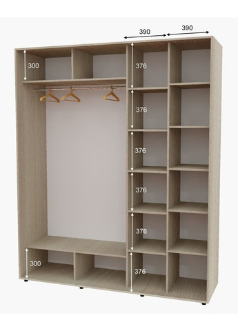 Шкаф-купе двухдверный 200*60*250 Дуб Шамони светлый Зеркало/Зеркало с пескоструйным рисунком Алекса (360434924)