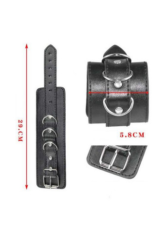 БДСМ шкіряні чорні наручники - Садо-мазо No Brand (368893223)