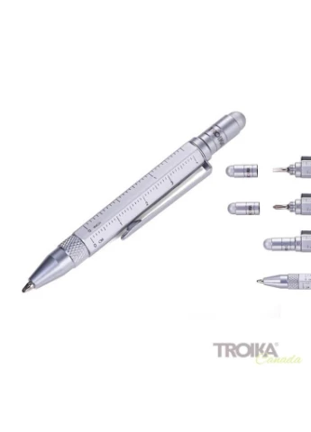 Ручка Construction liliput з лінійкою та стілусом, чорний Troika (342104603)