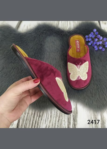 Бордовые тапочки женские домашние с закрытым носком Белста