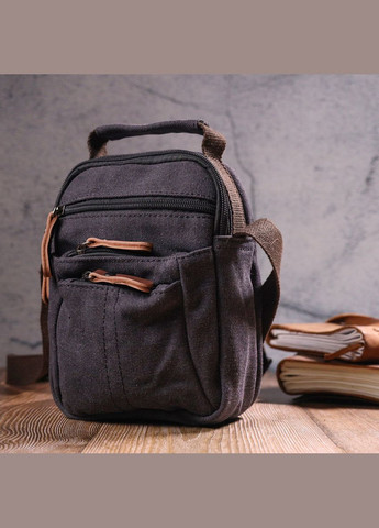 Чоловіча шкіряна сумка через плече чорна кросбоді 21243 Vintage (329195406)