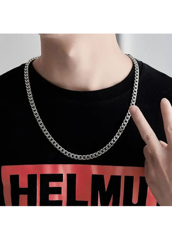 Цвет Серебряная цепь мужская цепочка на шею 70 см/8 мм, цепочка серебристая sigma AAA (358935428)