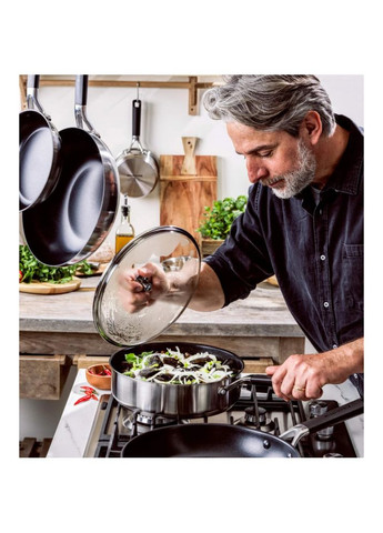 Сотейник з кришкою Classic Stainless Steel з керамічним покриттям 26 см 3,6 л CC005704-001 KitchenAid (316468895)