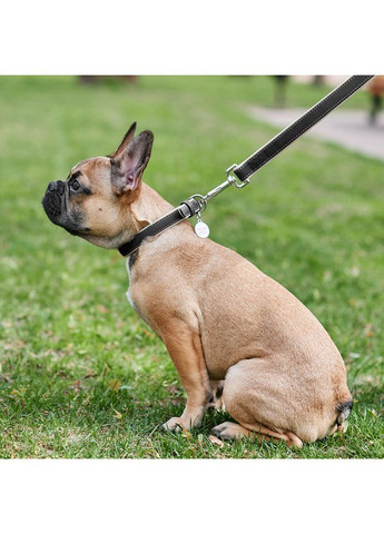 Поводок для собак WAUDOG Soft кожаный 13 мм 122 см черный для собак мягкий комфортный ProDobro (373221550)