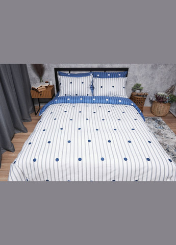 Комплект постельного белья Бязь Gold Люкс «» двуспальный 175х210 наволочки 2х40х60 (MS-820004765) Moon&Star peas blue (293148013)