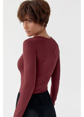 Эластичное однотонное боди - черный цвет Lurex (370601928)