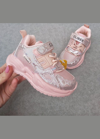 Розовые кроссовки для девочки f8 31 19,5 см розовый кв0478-0 Clibee