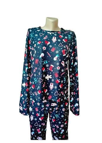 Черная всесезон пижама женская кофта + брюки Ankor Stile