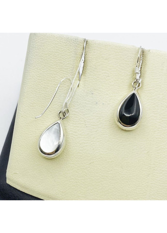 Серьги серебряные с агатом и перламутром 2,14 г No Brand (369736780)